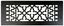 14" Black Cast Iron Decorative Rectangular Grille