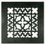 6" x 6" Black Cast Iron Decorative Grille