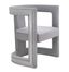 Ada Grey Velvet Birch Wood Accent Chair with Cut-Out Design