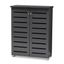 Adalwin Dark Gray 2-Door Wooden Shoe Storage Cabinet