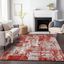 Chantille Red and Gray Abstract Washable Area Rug