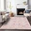 Pink Rectangular Synthetic Washable Area Rug 46" x 30"