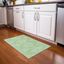 Mint Green Rectangular Synthetic Washable Area Rug