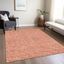 Salmon Rectangular Synthetic Flat Woven Washable Area Rug