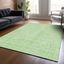 Mint Geometric Flat Woven Synthetic Area Rug