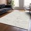 Ivory Synthetic Washable Non-Slip Rectangular Area Rug