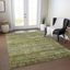 Olive Green Synthetic Flat Woven Washable Area Rug 3' x 5'