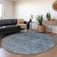 Addison Blue Round Indoor Outdoor Machine Washable Rug