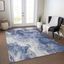 Addison Blue Abstract Synthetic Washable Rectangular Rug 2'6" x 3'10"