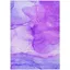 Purple Abstract Watercolor Washable Synthetic Rug 2'6" x 3'10"