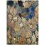 Beige and Multicolor Floral 8' x 10' Synthetic Washable Rug