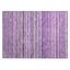 Purple Striped Synthetic Washable Rectangular Rug 1'8" x 2'6"