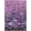 Purple Floral Machine Washable Rectangular Area Rug 5' x 7'