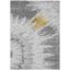 Gray and Gold Abstract 10' x 14' Washable Area Rug