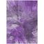 Purple Abstract Synthetic 5' x 7' Washable Area Rug