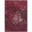 Merlot Red and White Floral Indoor/Outdoor Machine Washable Rug 5' x 7'6"