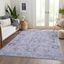 Lavender Synthetic Flat Woven Indoor Outdoor Area Rug 3' x 5'