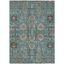 Teal Rectangular Machine Washable Synthetic 5' x 7' Rug