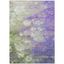 Addison Purple and Green Abstract Washable Synthetic Rug 3' x 5'