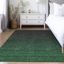 Emerald Green and Gray Synthetic Flat Woven 9' x 12' Rug