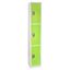 Green 72" Triple-Compartment Steel Storage Locker with Key Lock