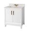 Fabia White 30" Bathroom Vanity with Quartz Countertop