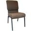 Java Brown Metal-Framed Church Stack Chair with Lumbar Support