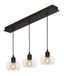 Laney 36" Satin Nickel Modern Globe Pendant Light with Seeded Glass Shades