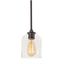 Elegant William Black Glass Mini Pendant Light 5.5"