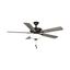 AirPro 52-Inch Matte Black Ceiling Fan with Light and Reversible Blades