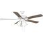 AirPro 52" White and Antique Wood Ceiling Fan with LED Light