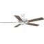 AirPro 52" White and Wood Reversible Blade Ceiling Fan