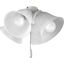 White Alabaster Glass 4-Light LED Ceiling Fan Kit