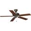 Antique Bronze 52" Ceiling Fan with Reversible Blades