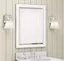 Sleek Rectangular Beveled Bathroom Vanity Mirror in White