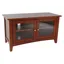 Modern Shaker Cottage 36-Inch Cherry TV Stand with Glass Cabinet