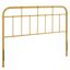 Alessia Full Gold Metal Headboard with Spindle Detail