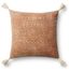 Orange Tribal Diamond Cotton Pillow with Tassels 22" x 22"