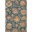 Navy and Multicolor Floral Hand-Hooked Wool Area Rug 2' x 5'