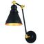 Alexis Adjustable Swing Arm Wall Lamp in Oil Rubbed Bronze and Satin Gold