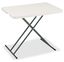 30" White and Gray Steel Rectangular Patio Table