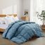 Castle Blue Organic Cotton King Comforter with Down Feather Fill