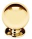 Unlacquered Brass Round Ball Cabinet Knob with Mounting Hardware