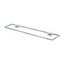 Polished Chrome 18" Glass Wall Shelf with Wood Accents