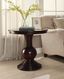 Elegant Alyx Espresso Round Wooden Pedestal Side Table
