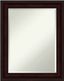 Espresso Elegance Rectangular Beveled Bathroom Vanity Mirror, 23x29 in Coffee Bean Brown