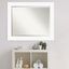 Cabinet White Beveled Bathroom Wall Mirror 33x27