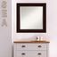 25'' Dark Brown Wood Rectangular Vanity Mirror