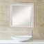 Elegant Silver Ridge 24.5" Square White Wash Wall Mirror