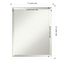 Svelte White Beveled Wood Rectangular Bathroom Vanity Mirror 17x21